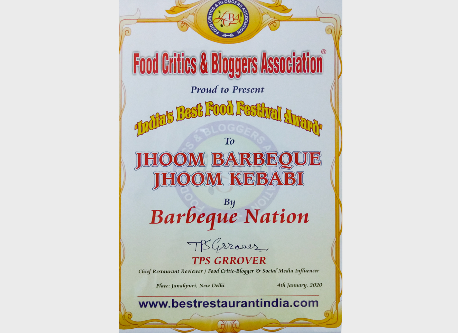 Food Critics & Bloggers Association